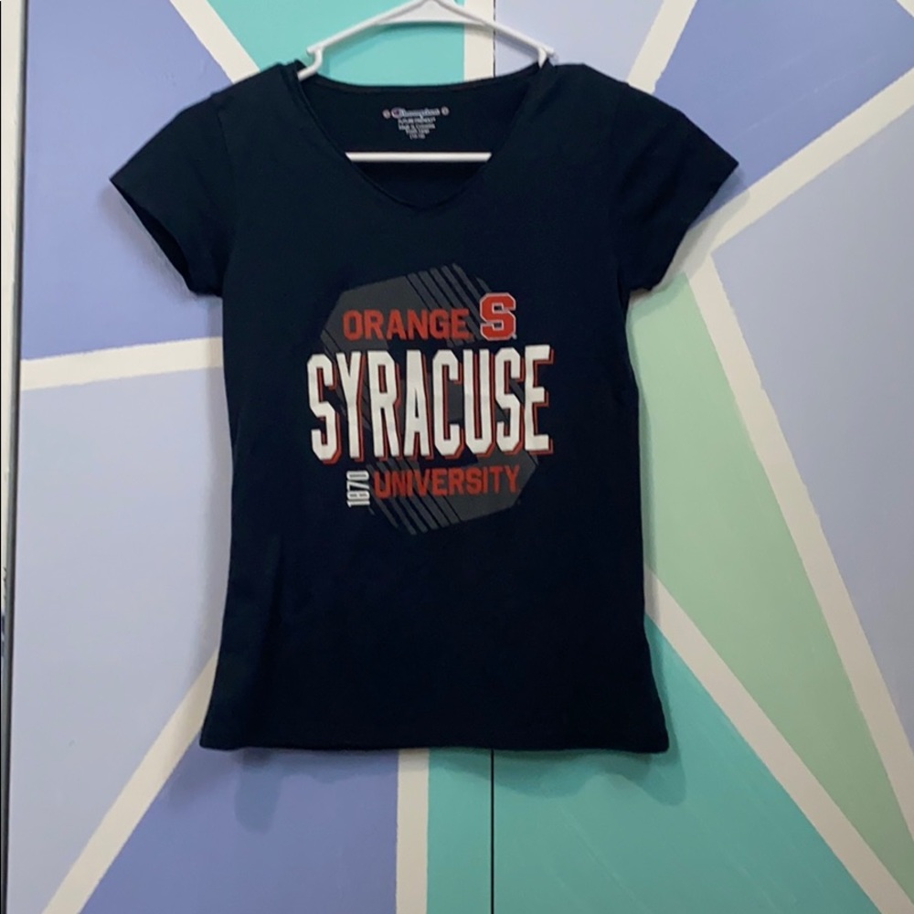 V-neck Syracuse t-shirt by Champion.